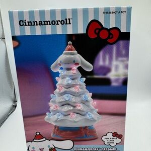 Cinnamoroll Ceramic Christmas Tree with Pink and Blue Lights 6 inch - New In Box